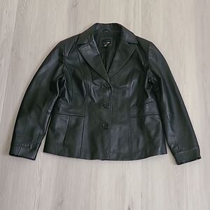 East 5th Black 100% Genuine Leather Jacket XL biker Grunge Whimsygoth whimsical